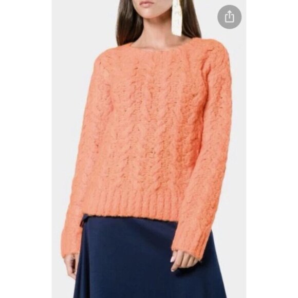 Sies Marjan Runway Sweater Casey Cable Knit Wool Alpaca Blue Chunky Designer XS - Picture 4 of 13